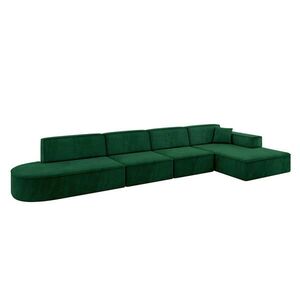 ALTDECOR ROHOVÁ SEDACÍ SOUPRAVA s otomanem vpravo IREA-L3-v4 – 413 × 171 × 79 cm, zelená obraz