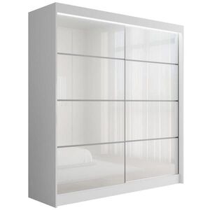ALTDECOR ŠATNÍ SKŘÍŇ PEKA III s LED – 200 cm – bílá obraz