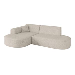ALTDECOR ROHOVÁ SEDACÍ SOUPRAVA s otomanem vlevo MARI-L1 – 243 x 171 x 79 cm, béžová, tkanina obraz