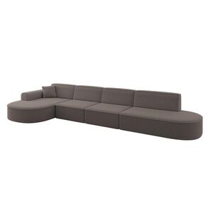 ALTDECOR ROHOVÁ SEDACÍ SOUPRAVA s otomanem vlevo MARI-L3 – 413 x 171 x 79 cm, hnědá buklé obraz