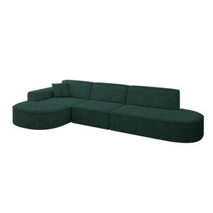 ALTDECOR ROHOVÁ SEDACÍ SOUPRAVA s otomanem vlevo MARI-L2 – 328 × 171 × 79 cm, zelený velur obraz