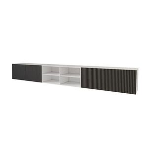 ALTDECOR NÍZKÁ komoda NOA-2-W 3x100x40x40 cm – bílá / černá obraz