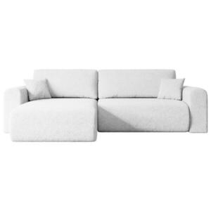 ALTDECOR ROHOVÁ SEDACÍ SOUPRAVA s funkcí lůžka a úložným prostorem ORRO-L – 272 × 145 × 83 cm, bílá buklé obraz