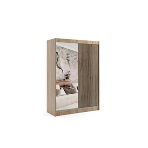 ALTDECOR ŠATNÍ SKŘÍŇ VILAN s zrcadlem – 150 cm – Sonoma dub | dub wotan obraz