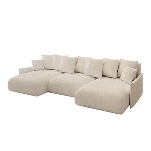 ALTDECOR SEDACÍ SOUPRAVA s funkcí lůžka a úložným prostorem ONESK-U-v1 317x177x72 béžový manšestr obraz