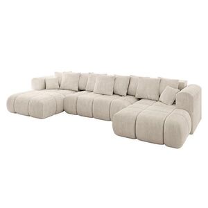 ALTDECOR SEDACÍ SOUPRAVA CLOUD-U-v1 405x185x90 béžový manšestr obraz