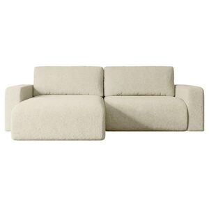 ALTDECOR ROHOVÁ SEDACÍ SOUPRAVA s funkcí lůžka a úložným prostorem KLEEA-L – 247 × 143 × 83 cm, béžová buklé obraz