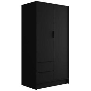 ALTDECOR ŠATNÍ SKŘÍŇ s křídlovými dveřmi KOLIN 100x200 cm černá obraz