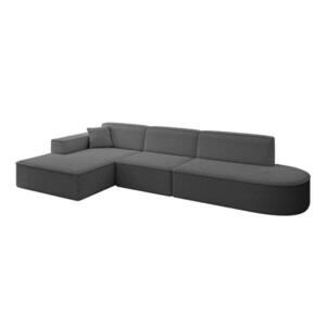 ALTDECOR ROHOVÁ SEDACÍ SOUPRAVA s otomanem vlevo IREA-L2-v4 – 327 × 165 × 77 cm šedá obraz