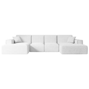 ALTDECOR SEDACÍ SOUPRAVA SIERRA-U – 349 x 169 x 80 cm, bílá buklé obraz
