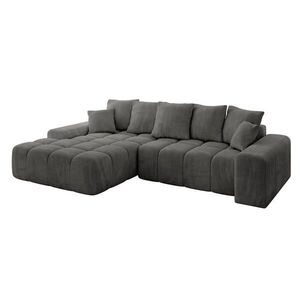 ALTDECOR ROHOVÁ SEDACÍ SOUPRAVA s otomanem vlevo ENSI-L - 267x164x69 cm antracitová obraz