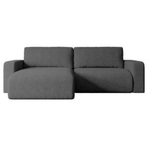 ALTDECOR ROHOVÁ SEDACÍ SOUPRAVA s funkcí lůžka a úložným prostorem KLEEA-L – 247 x 143 x 83 cm, šedá buklé obraz