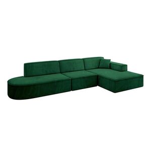 ALTDECOR ROHOVÁ SEDACÍ SOUPRAVA s otomanem vpravo IREA-L2-v4 – 328 × 171 × 79 cm, zelená obraz