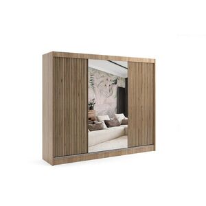 ALTDECOR ŠATNÍ SKŘÍŇ VILAN s zrcadlem – 250 cm – Sonoma dub | barvy dubu obraz