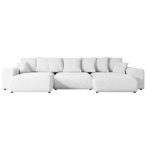 ALTDECOR SEDÁCÍ SOUPRAVA s funkcí lůžka ESKAR-U – 364 x 176 x 72 cm, bílá buklé obraz