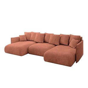 ALTDECOR SEDACÍ SOUPRAVA s funkcí lůžka a úložným prostorem ONESK-U 317x177x72 meruňková velur obraz