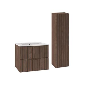 Petits-meubles KOUPELNOVÝ NÁBYTEK 60cm Siena 2er-Set Dřevo a černá obraz