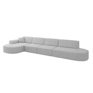 ALTDECOR ROHOVÁ SEDACÍ SOUPRAVA s otomanem vlevo MARI-L3 – 413 × 171 × 79 cm, šedá látka obraz