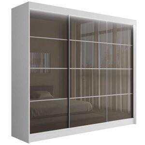 ALTDECOR ŠATNÍ SKŘÍŇ PEKA III s LED – 250 cm – bílá|šedá obraz