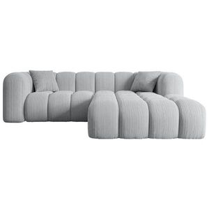 ALTDECOR ROHOVÁ SEDACÍ SOUPRAVA s otomanem vpravo OLEA-L1 – 231 × 173 × 74 cm šedá obraz