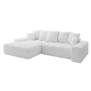 ALTDECOR ROHOVÁ SEDAČKA s otomanem vlevo ENSI-L – 267 × 164 × 69 cm, bílá obraz
