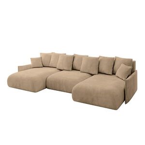 ALTDECOR SEDACÍ SOUPRAVA s funkcí lůžka a úložným prostorem pod postelí ONESK-U-v1 317x177x72 béžový velur obraz