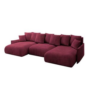 ALTDECOR SEDACÍ SOUPRAVA s funkcí lůžka a úložným prostorem ONESK-U-v1 317x177x72 Bordeaux červený velur obraz