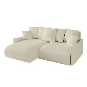 ALTDECOR ROHOVÁ SEDACÍ SOUPRAVA s otomanem vlevo ONESK-L -v1 216x177x72 béžová buklé obraz