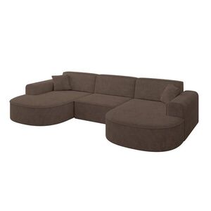 ALTDECOR SEDACÍ SOUPRAVA MARI-U1 – 303 x 171 x 79 cm, hnědá barva, velur obraz