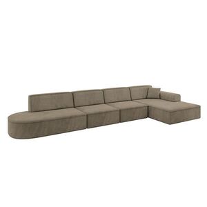 ALTDECOR ROHOVÁ SEDACÍ SOUPRAVA s otomanem vpravo IREA-L3-v3 – 413 × 171 × 79 cm hnědá obraz