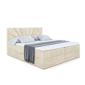 ALTDECOR AMERICKÁ postel s matrací H4 a lamelovým roštem – MILTIO – 160x200 cm – H4 – béžová obraz