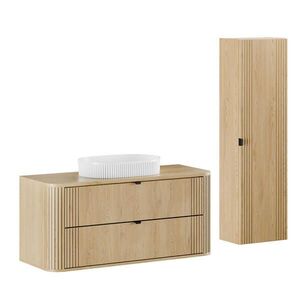 Petits-meubles KOUPELNOVÝ NÁBYTEK 120.4cm Mila 2er-Set Světlý dub obraz