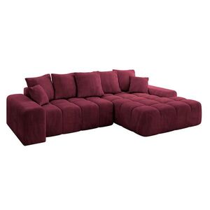 ALTDECOR ROHOVÁ SEDACÍ SOUPRAVA s otomanem vpravo ENSI-L – 267 × 164 × 69 cm, bordó obraz