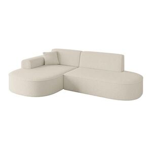 ALTDECOR ROHOVÁ SEDACÍ SOUPRAVA s otomanem vlevo MARI-L1 – 243 × 171 × 79 cm, béžová buklé obraz