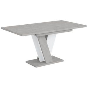ALTDECOR VÝSUVNÝ jídelní stůl 120–160 × 90 × 75 cm – vzhled betonu K350/bílá – INEY obraz