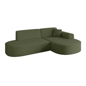 ALTDECOR ROHOVÁ SEDACÍ SOUPRAVA s otomanem vpravo MARI-L1 – 243 × 171 × 79 cm, zelená buklé obraz