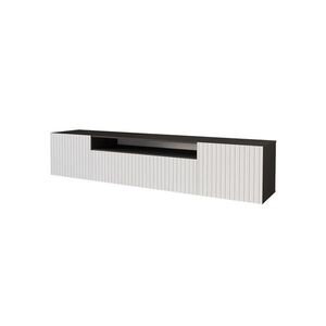 ALTDECOR NÍZKÁ komoda KITO-W 200 x 40 x 41 cm – černá / bílá obraz