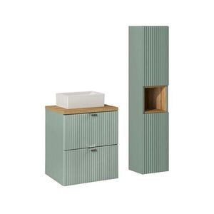 Petits-meubles KOUPELNOVÝ NÁBYTEK 50.4cm Jade 2er-Set Zelená a dřevo obraz