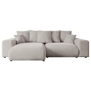 ALTDECOR ROHOVÁ SEDACÍ SOUPRAVA s otomanem vlevo ESKAR-L 266x176x72 světle hnědý velur obraz