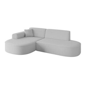 ALTDECOR ROHOVÁ SEDACÍ SOUPRAVA s otomanem vlevo MARI-L1 – 243 x 171 x 79 cm, světle šedá buklé obraz