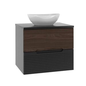 Petits-meubles UMYVADLO 60.6cm Sylla Černá a dřevěná obraz