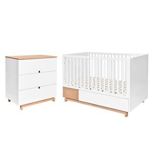 Petits-meubles POKOJ PRO MIMINKO 2DÍLNÝ Bílá a dřevo obraz