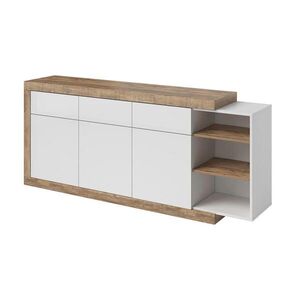 Petits-meubles SIDEBOARD Azior Bílá a dřevo obraz