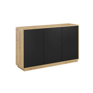 Petits-meubles SIDEBOARD Raven Matná černá a dřevo obraz