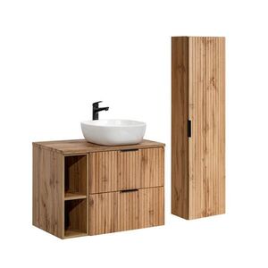 Petits-meubles KOUPELNOVÝ NÁBYTEK 80.6cm Adriel 2er-Set Dřevo obraz