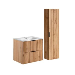 Petits-meubles KOUPELNOVÝ NÁBYTEK 60.2cm Adriel 2er-Set Dubové dřevo obraz