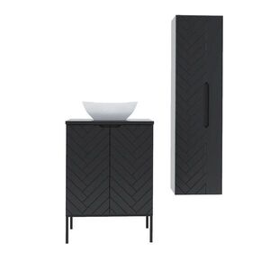 Petits-meubles KOUPELNOVÝ NÁBYTEK 60.6cm Daria 2er-Set Černá obraz