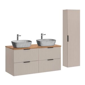 Petits-meubles KOUPELNOVÝ NÁBYTEK 120.8cm Adriel 2er-Set Béžová obraz