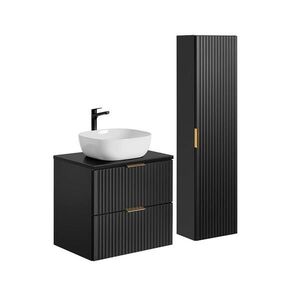 Petits-meubles KOUPELNOVÝ NÁBYTEK 60.6cm Adriel 2er-Set Matná černá obraz