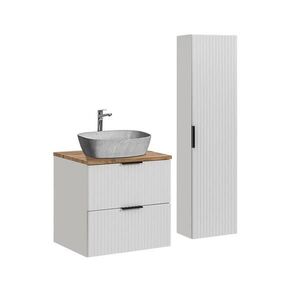 Petits-meubles KOUPELNOVÝ NÁBYTEK 60.6cm Adriel 2er-Set Bílá obraz